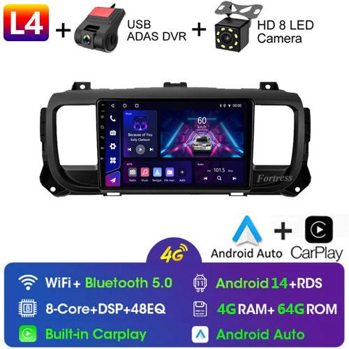 For Citroen Jumpy Peugeot Expert 2016 - 2021 Android Car Radio Multimedia Player Carplay Navigation GPS Touch Screen Auto Stereo