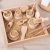 1Set Simulated Kitchen Tea Sets, Home Experience Toys, Wooden Toys, Theater Toys, Birthday Gifts, Children's Day Gifts