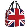 Union Jack Flag Of The UK Insulated Lunch Bag for Portable United Kingdom British Thermal Cooler Bento Box Beach Camping Travel