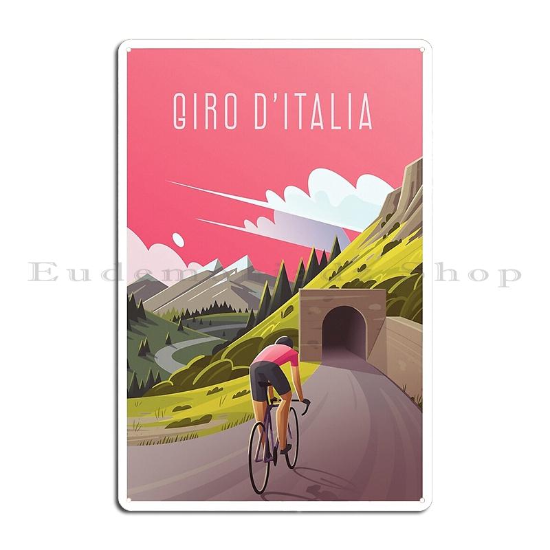 PARIS ROUBAIX Vintage Abstrakter Radsport Druck Giro D Italia Retro Passo Dello Stelvio Radfahren Metallblechschild Poster