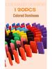 Colored Wooden Domino Blocks - 120 Pieces for Kids Age 2-6