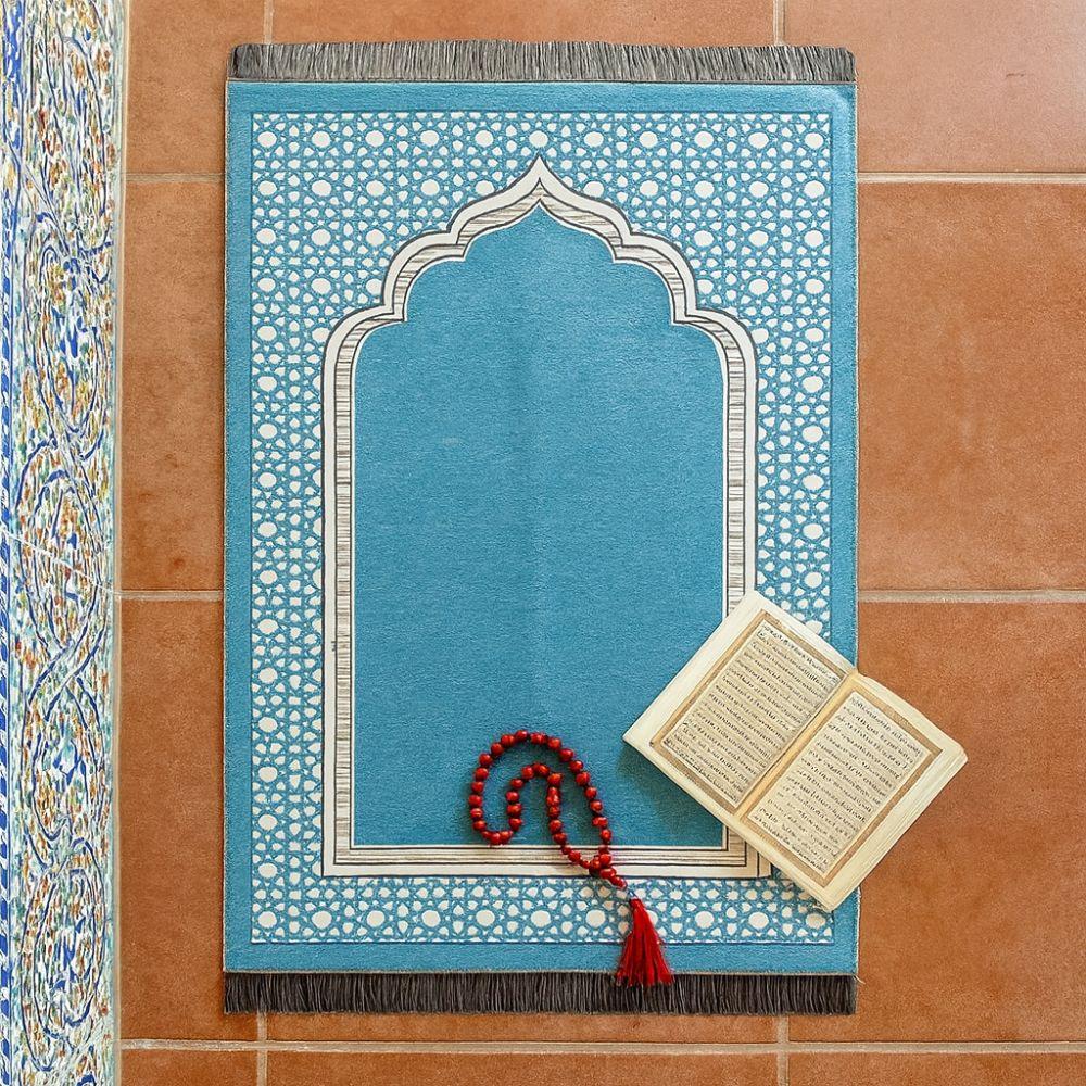 70x110cm Muslim Prayer Rug Rectangle Foldable Islamic Prayer Mat Ethnic Style Non-slip Worship Blanket Pilgrimage Activities