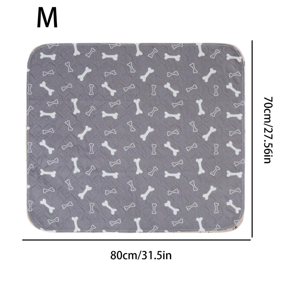 

Reusable Pee Pads For Dogs Washable Leak-Proof Non-Slip Cushion Puppy Training Pads For Indoor Outdoor Travel Car Cages Pens M сірий колір