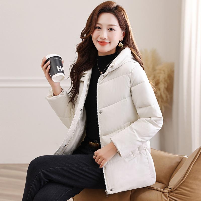 Stor Størrelse Dame Polstret Jakke, Ny Løs og Tynn Jakke, Vinter Polstret Jakke.