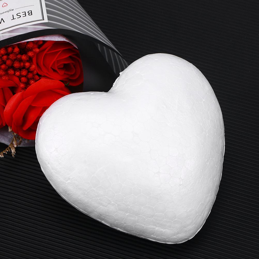 24Pcs White Solid Heart DIY Craft Wedding Decoration Valentine's Day Party Centerpiece Wedding Ornament Models