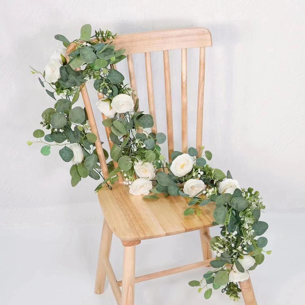 Eucalyptus Leaves Eucalyptus Gypsy Flowers Rattan Home Wedding Simulation Green Plants Dining Table Decoration Simulation Rattan