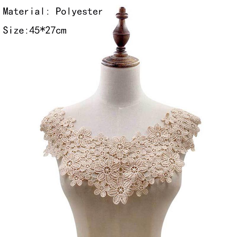 High Quality False Collar For Lady Fashion Fake Collar Lace Neckline Collars Women Neckband Applique Fabric Collarband