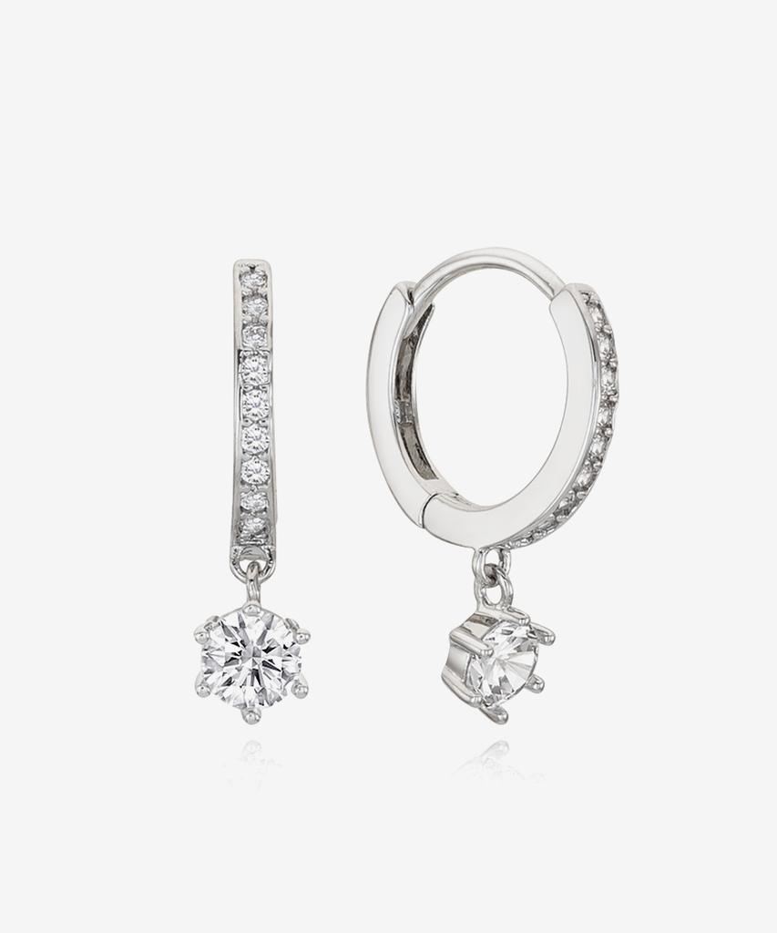 St.Scott London Shine Drop One-Touch Earrings Stj-Eb1735Wg