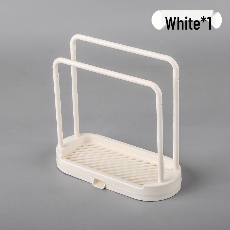 Kitchen Sink Faucet Rack: Dishcloth & Sponge Holder with Drain Basket