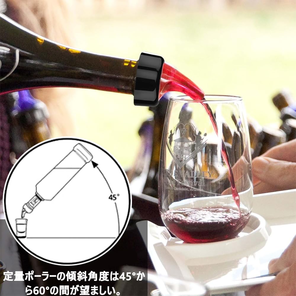 Polar Control Caps, 30ml Capacity, Set of 4, Professional Pourer Caps for Wine, Whiskey, Cocktails, Bottles, Kitchen Supplies, Cocktail Dispenser,