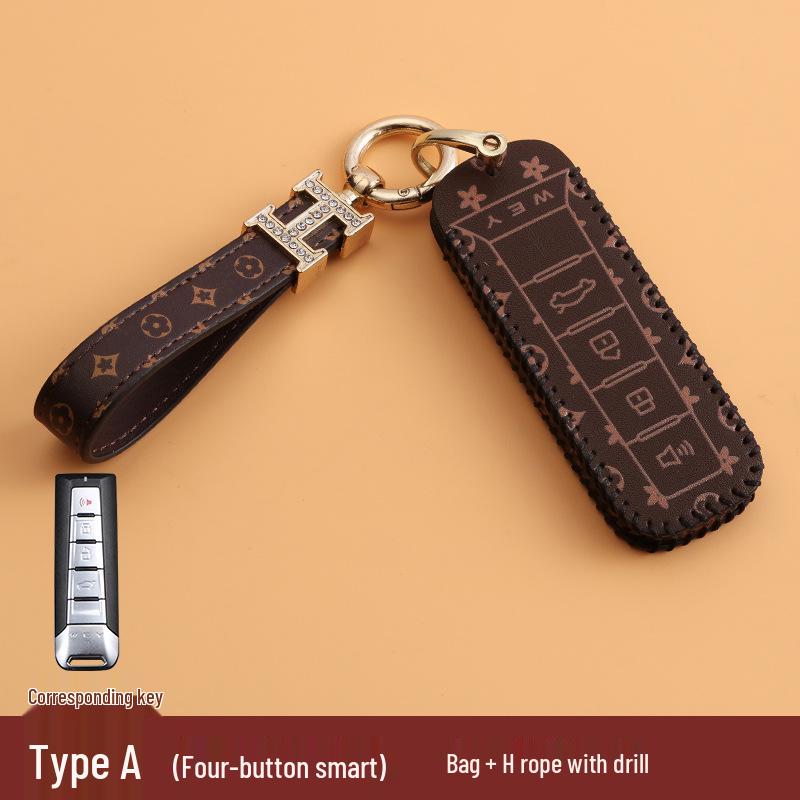 Wey VV7 Tank 300 & Mocha Car Key Cover for Great Wall, High-End Women's Key Shell