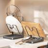 Kitchen Pot Lid Storage Rack with Tray, Lid Holder While Cooking, Lid and Spoon Rest, Multifunctional Kitchen Organizer for Stov