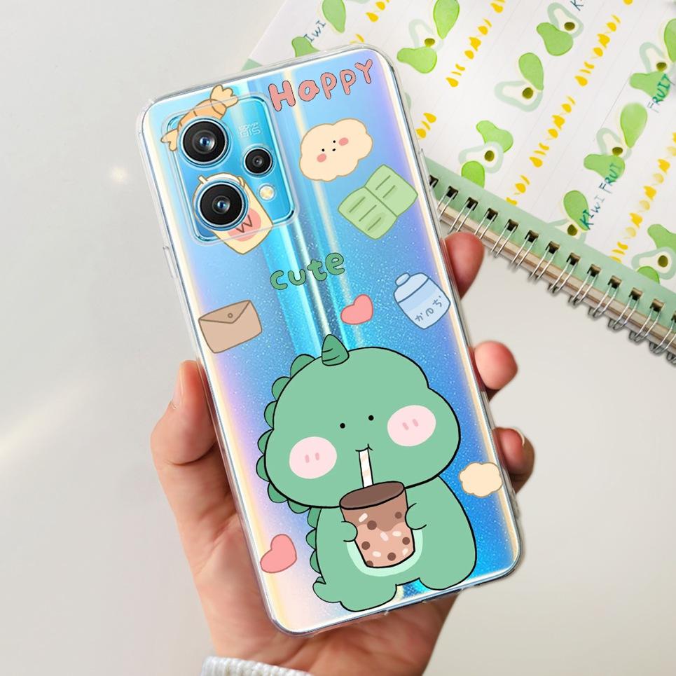 RMX3521 For Realme 9 4G Phone Case Back Cover Couple Love Heart Pattern Camera Protection Bumper For Realme9 Soft Silicone Etui