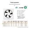 Jinling Louvered Exhaust Fan - 10-inch Kitchen, 8-inch Square, 6-inch Bathroom, 12-inch Options with Free Shipping