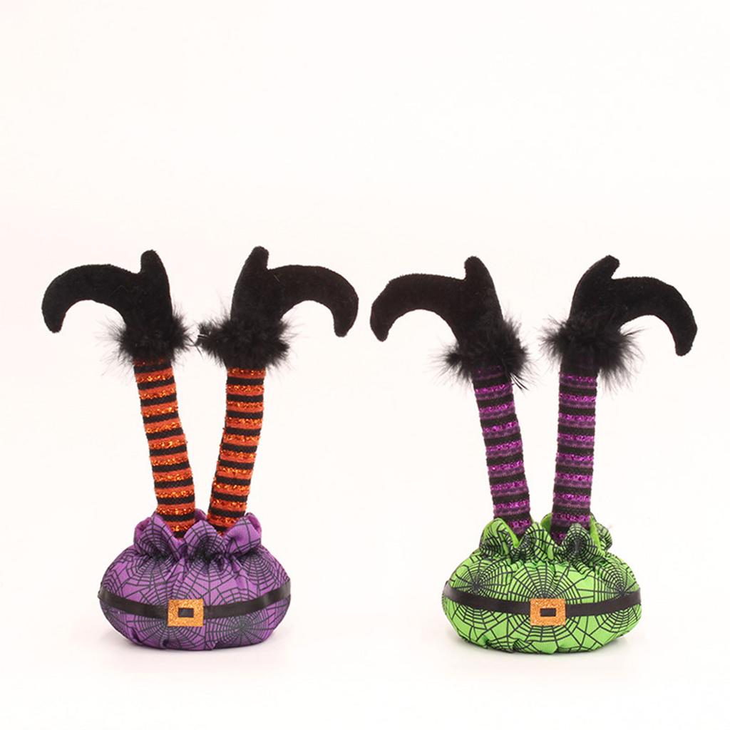 Halloween Decoration 11inch Witch Legs Spooky Party Props Crafts Supplies Leg Ornament