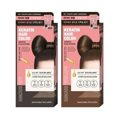 MOREMO Keratin Hair Color with Less Damage: Choose 1 of 2 for Gray Cover & Style