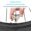 103409-1 Fahrradspeichenschlüssel 6 Größen Dreieckig Kohlenstoffstahl Fahrradrad Zentrierwerkzeug Reparaturwerkzeug