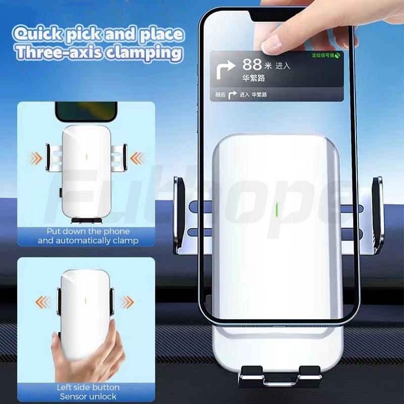 Futhope Solar Bracket Holder Stable Phone For Tesla Model Y Model 3 2018-2023 Air Outlet 180 ° Rotation Universal GPS Stand