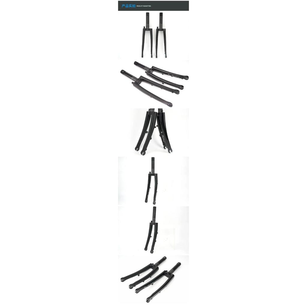 RIRO Folding Bicycle Fork For Brompton 16‘’ 355 1 1/4 1 3/8 Folding Bike Front Fork Carbon Fiber Bike Rigid Fork