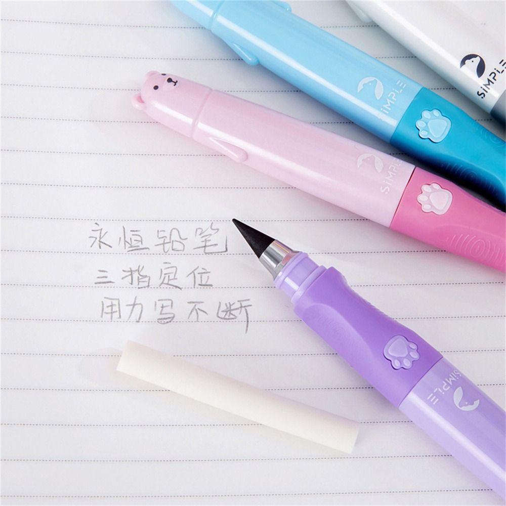 Cute Bear Unlimited Pencil Technology Writing Pencil Stationery Eternal Pencil  School Supplies