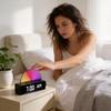 Digital Alarm Clock With Colorful Led Lights For Bedroom Use