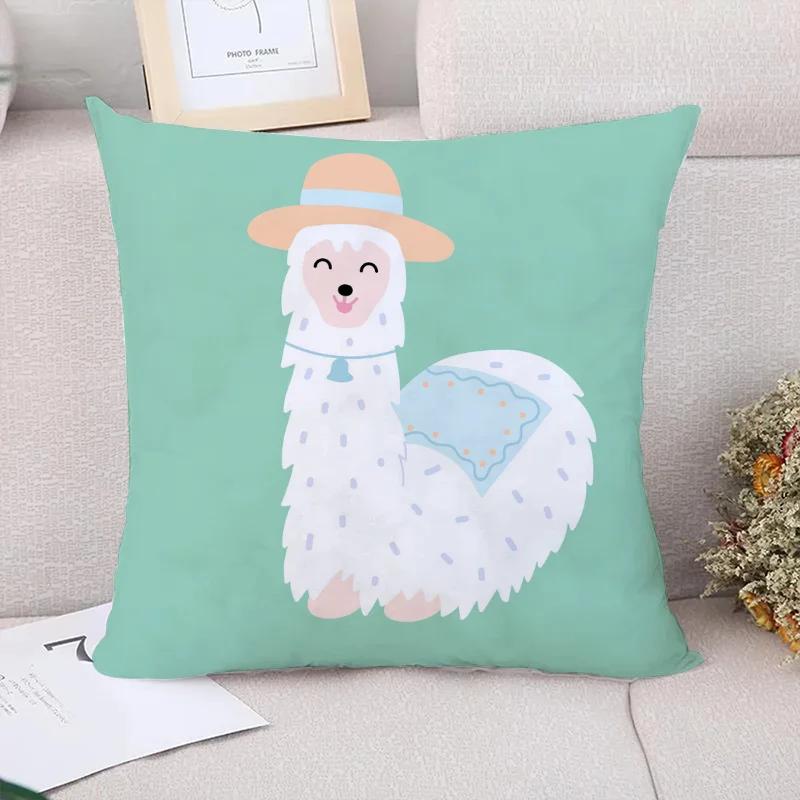 Alpaka Couchkissen Zierkissenbezüge Dekorative Sofakissen Kissenbezug x Einzelbettwäsche Kurzplüsch Bett