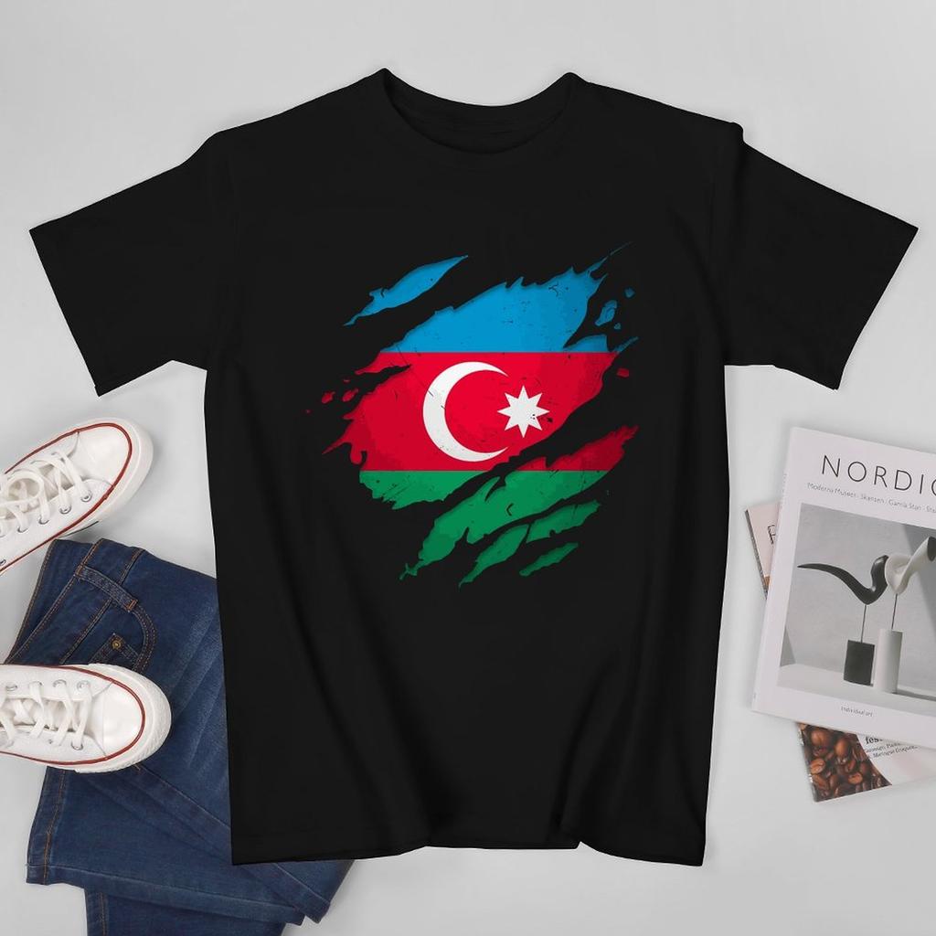 More Design Azerbaijan Flag Azerbaijani Unisex Tshirt Tees Tshirt Oneck T Shirts Unisex Boys Clothing 100 Cotton