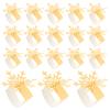 25Pcs Christmas Napkin Rings Snowflake Paper Napkin Buckles Xmas Table Decor Holiday Party Table Setting Rings for Napkins