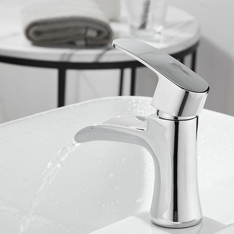 Waterfall Basin Faucet Bathroom Deck Mounted Gold Sink Tap Cold and Hot Water Mixer Tap Brass Chrome Vanity Vessel Sink Faucets