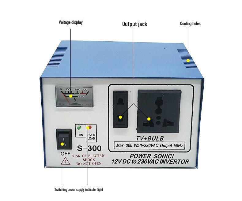High-Power Household 12V To 220V Single Meter Inverter Converter.