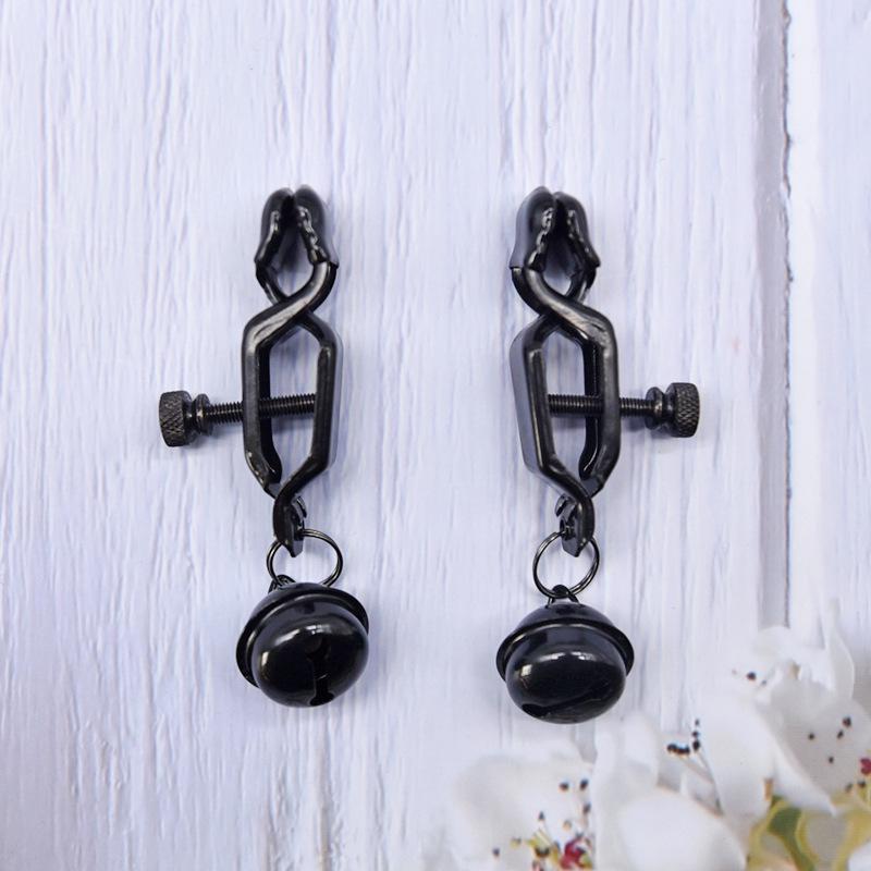 Sensual Bell Pendant Nipple Clamps for SM Training, Breast Massage, and Clitoral Play.