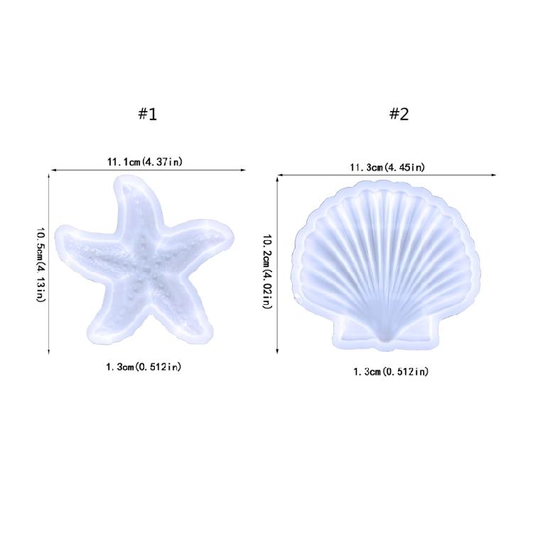 Starfish Resin Molds Silicone Wall Decor Mold Seashell Casting Epoxy Resin Molds
