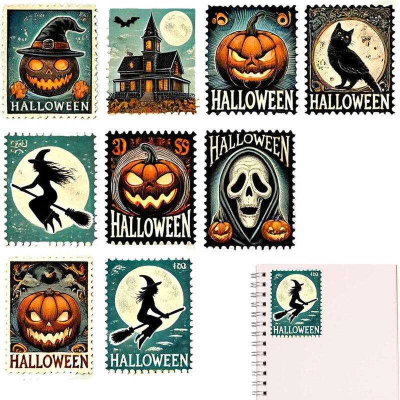 Halloween Stamps Halloween Stickers Pumpkin Witch Cute Stickers Book Stamps