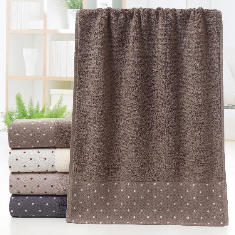 Polka Dot Pure Cotton Face Towel with Embroidered Logo – Gift Item