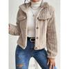 Autumn Winter Turn Collar Loose Casual Single Breasted Jacket Women Double-faced Fleece Outwear Coat Top