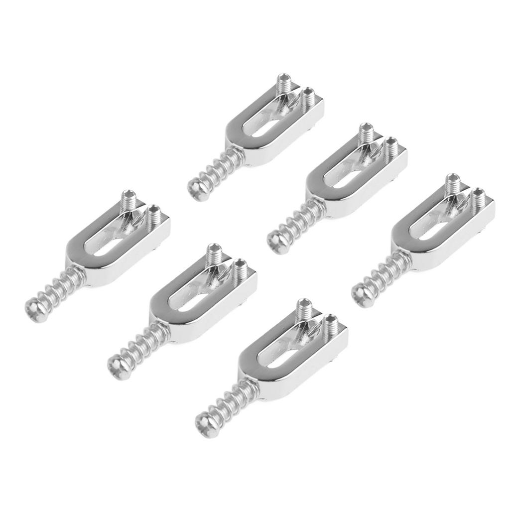 6Pcs Electric Guitar Tremolo Bridge Saddle U Shaped String Tuning Screw Saddle Accessory