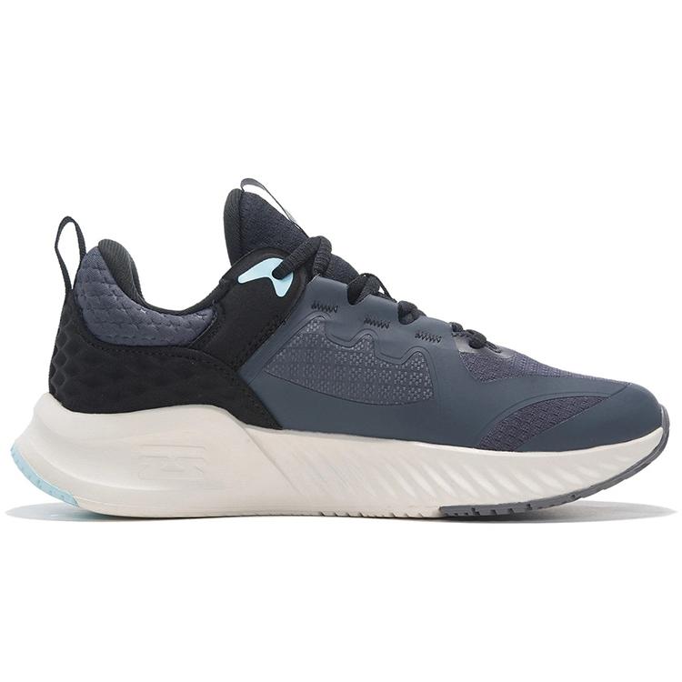 New LiNing Cushioning Anti-Slip Wear-Resistant Breathability Low-Top Casual Shoes Women's Gray Black AGLR236-2