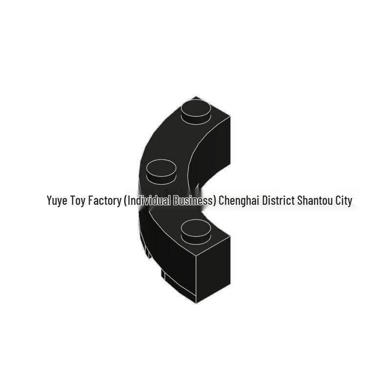 Compatible 4x4 Curved Building Block Accessories with 3 Studs - MOC Small Parts 0.5kg чёрный