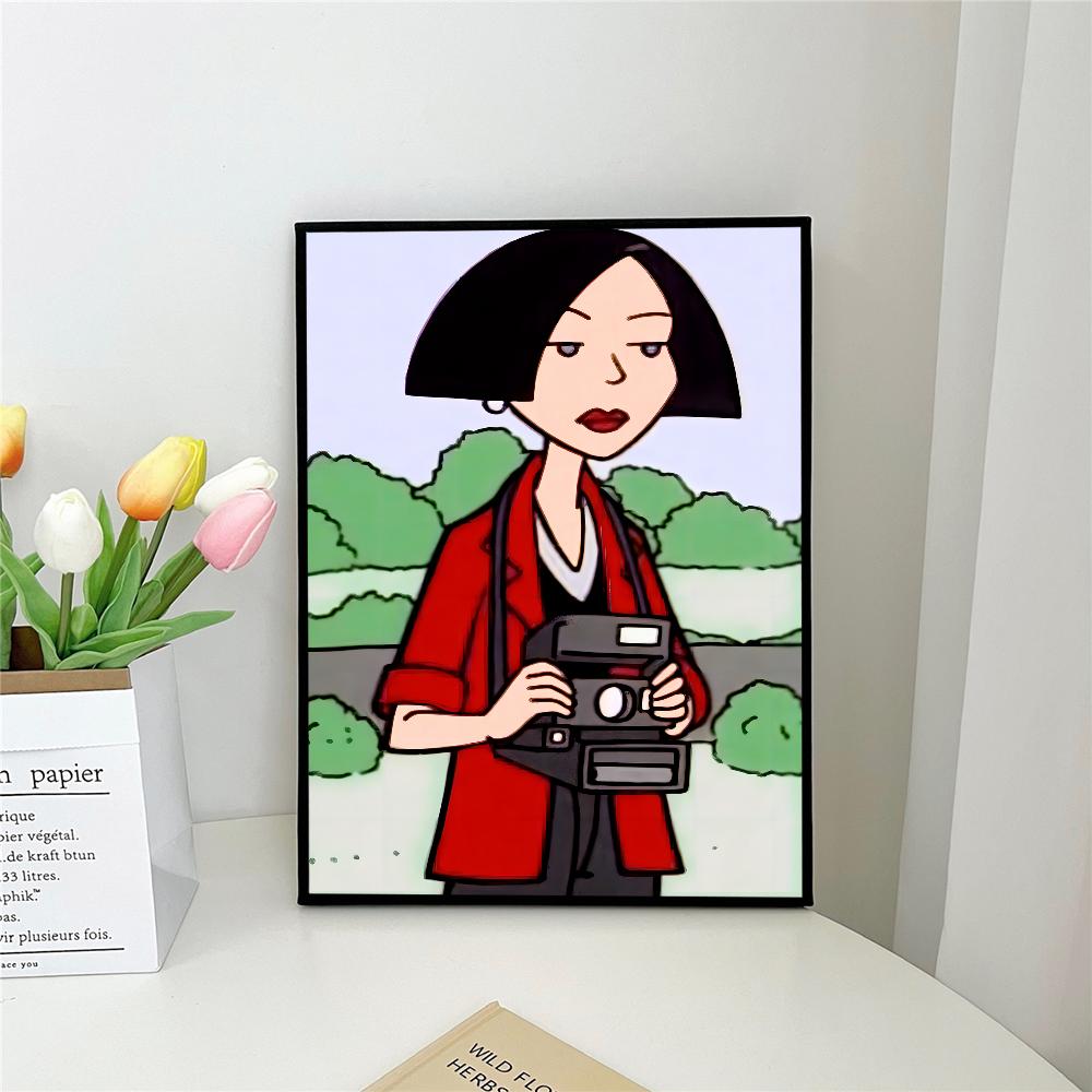 

1 шт. Мультяшный самоклеящийся художественный постер D-Daria Водонепроницаемая бумажная наклейка Декор стены кофейни бара 21cm×30cm NoFrame