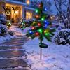 Energy Efficient Solar Yard Decor Powered Christmas Tree Lights, Outdoor Waterproof LED Artificial Tree, Winter Festive Patio Lighting 8 Modes