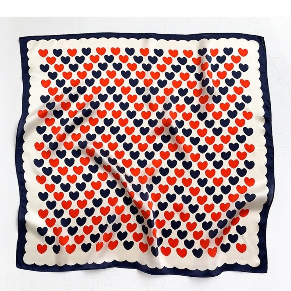 Fashion 45x45CM Silk Scarf Headscarf/hair Wrap Geometric Pattern Neckerchief Printed Minimalist Square Scarf Women Headwear
