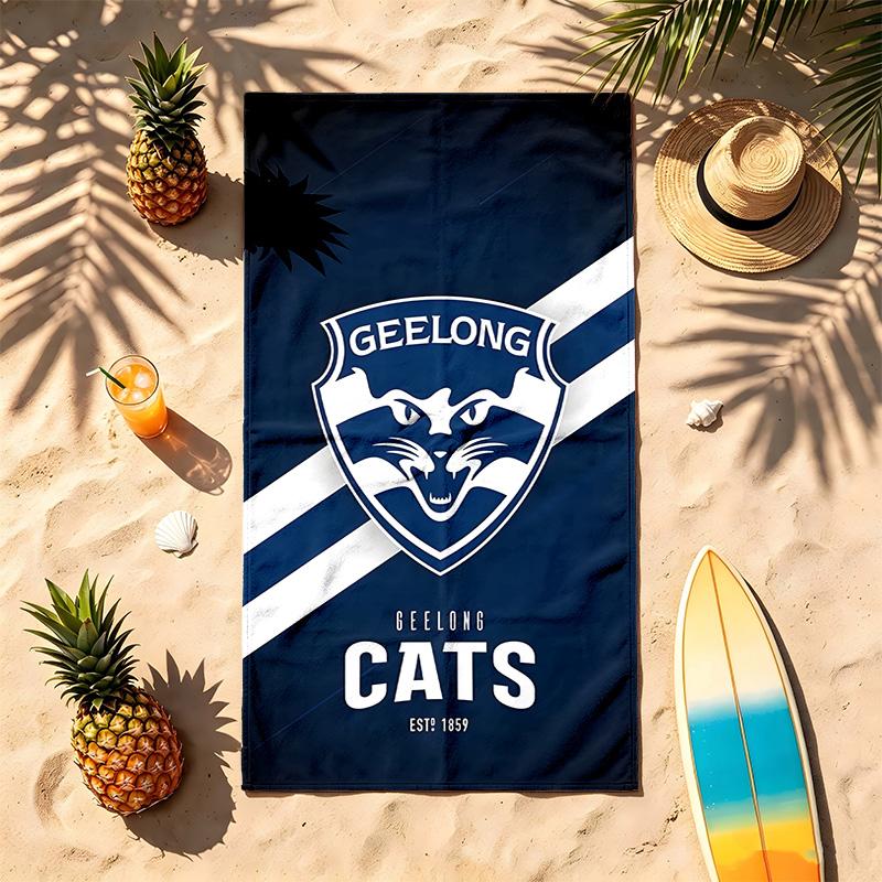 Geelong Sc (1) Theme Beach Towel Sand Resistant Soft And Comfortable Suitable For The Pool Camping Yoga And Diving A Travel