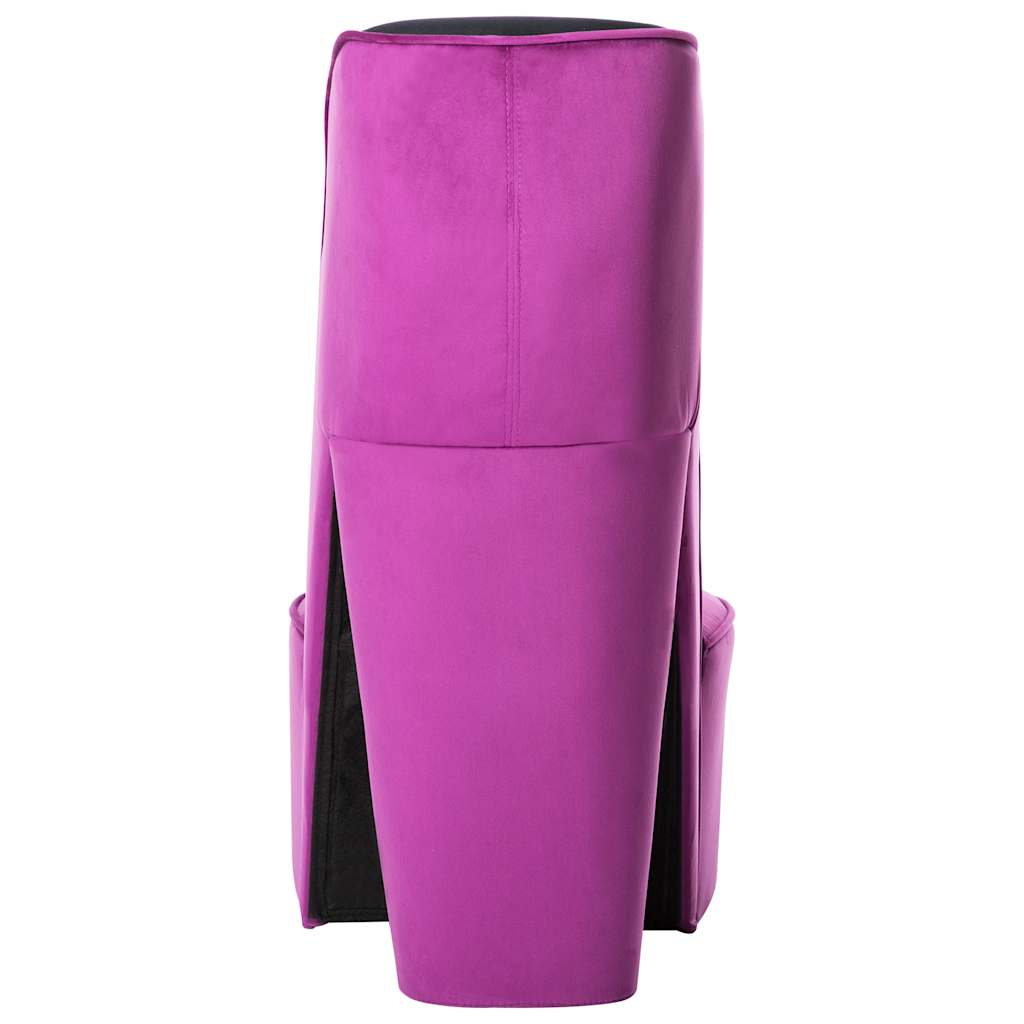 Stool in High Heel Shape Purple Velvet