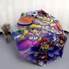 1pc Bowser's Castle Clash Mario Bros Adventure Pattern Beautiful Looking Fashion Automatic Folding Cartoon Umbrella, 3 Folding, 8 Iron Frame Desi