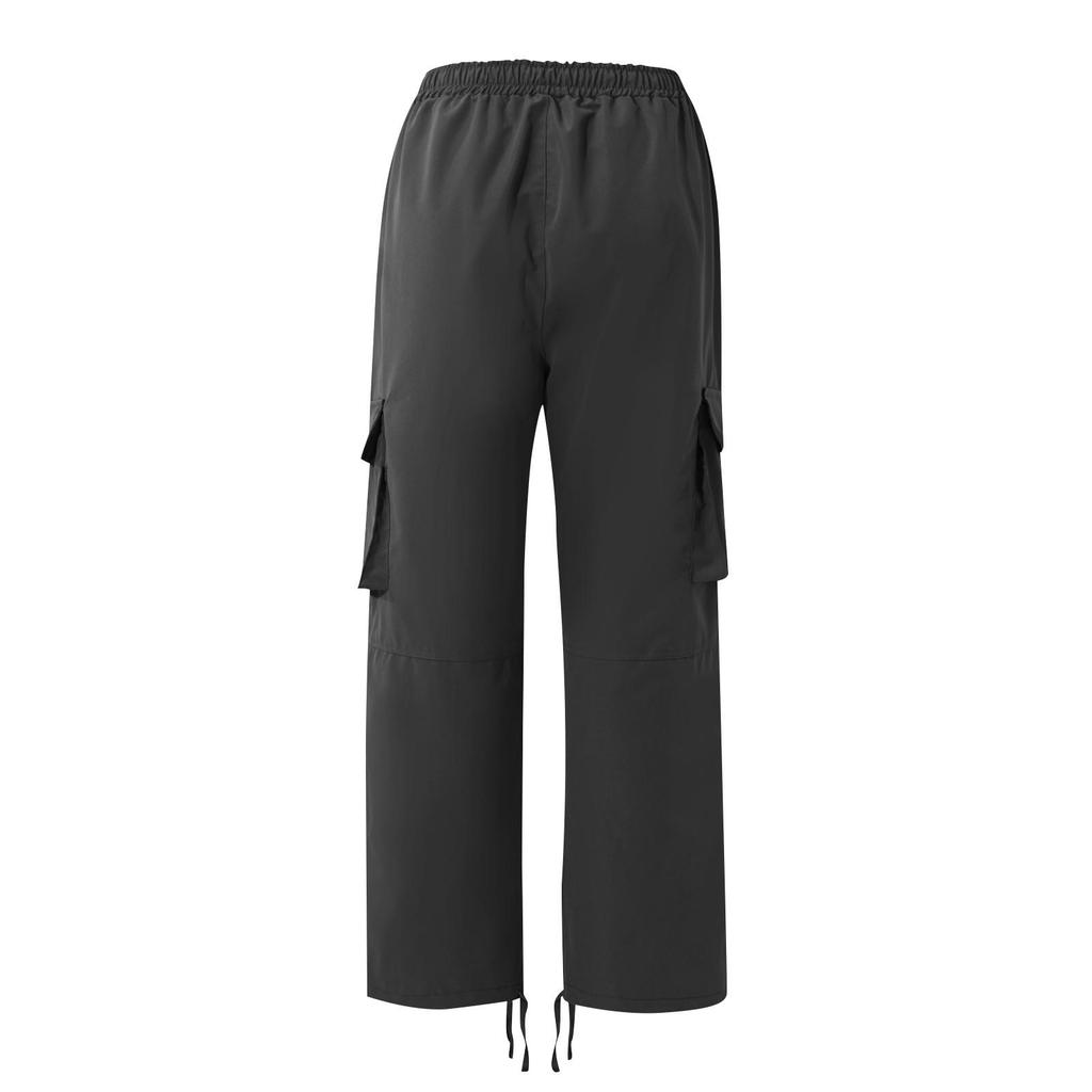 Salopette da uomo Pantaloni multitasche con coulisse Pantaloni casual Pantaloni da trekking Pantaloni in twill di cotone