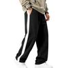 Men's -Lined Sweatpants With, Straight Leg Paneled Athletic Pants for Fall and Winter Casual Wear