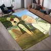 Ethel & Ernest Flannel Pattern Square Carpet,Area Rug,Carpet Rug for Living Room Bedroom Sofa Playroom Decor,Non-slip Floor Mat