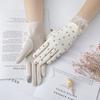 Damen Sonnenschutzhandschuhe Neue Frühling und Sommer Fahrhandschuhe Spitze Schleife Reiten Rutschfest Dünne Touchscreen-Handschuhe