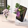 1pc Acrylic Photo Frame Vase Modern Art Floral Flower Vase Desktop Plant Holder For Office Home Gift Wedding Table Centerp Decor