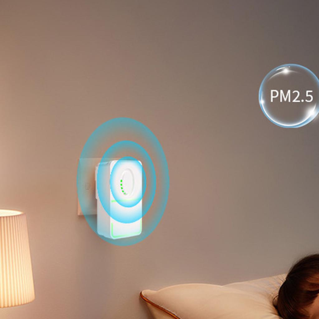 Air Purifier Plug In Negative Ion Portable Compact Odour Remover Low Noise High Filtration for Pets Bathroom Laundry Room Toilet